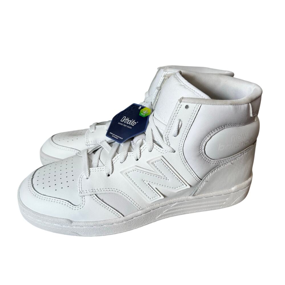New Balance 480 High Top Sneakers White Leather OrthoLite Men’s 9.5 Athletic Y2K